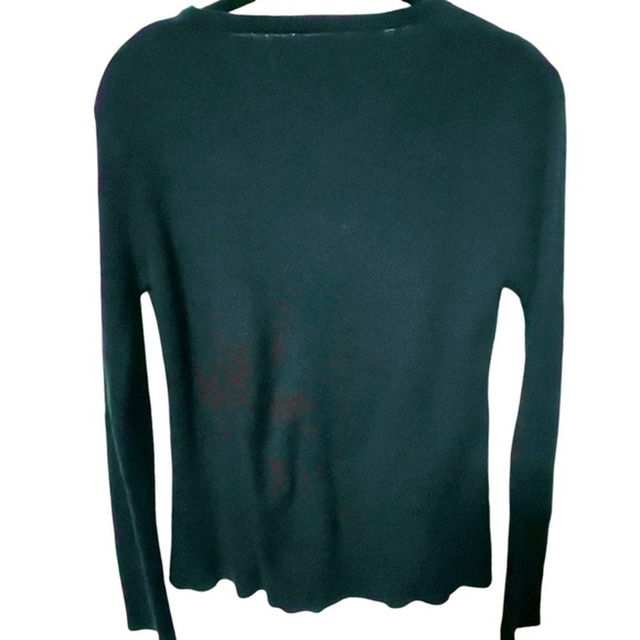 VINTAGE 70S V-NECK SWEATER NAVY BLUE 3D POMPOM FLORAL FLOWERS MULTI-COLOR XS/S - Picture 14 of 14